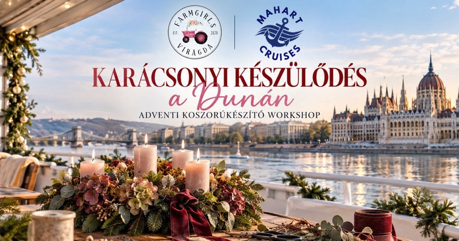 🎄 Karácsonyi kĂ©szĂĽlĹ‘dĂ©s a Dunán – adventi koszorĂşkĂ©szĂtĹ‘ workshop cover image