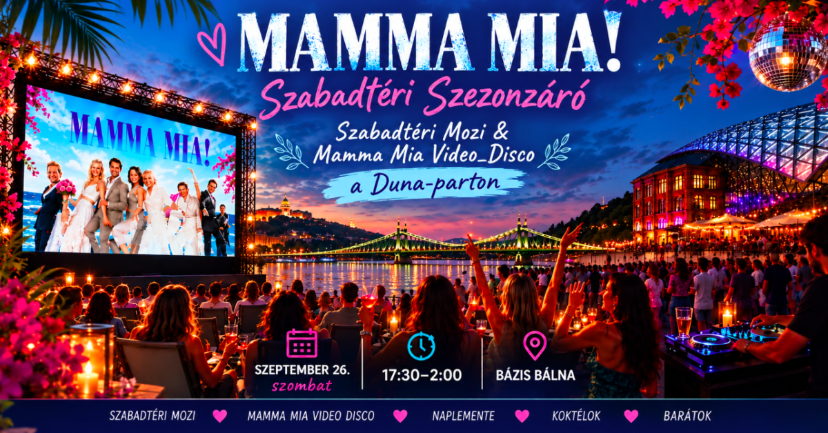 MAMMA MIA! Video Disco és Mozi a Duna-parton 09.26. – Szabadtéri Szezonzáró cover image