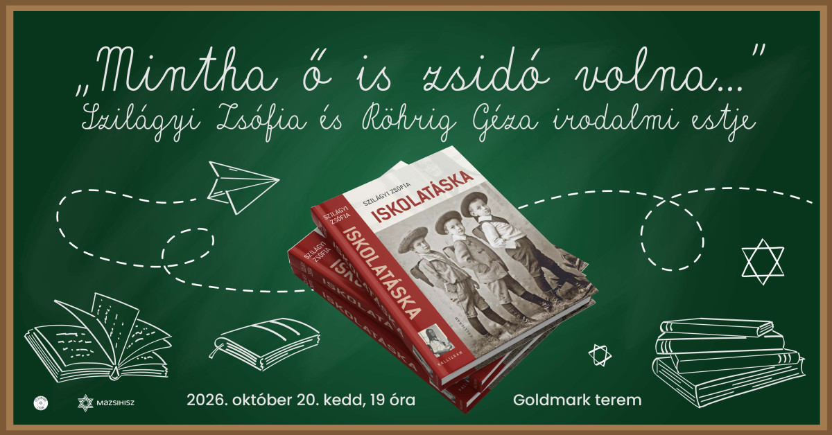 „Mintha ő is zsidó volna…” –Szilágyi Zsófia és Röhrig Géza irodalmi estje cover image