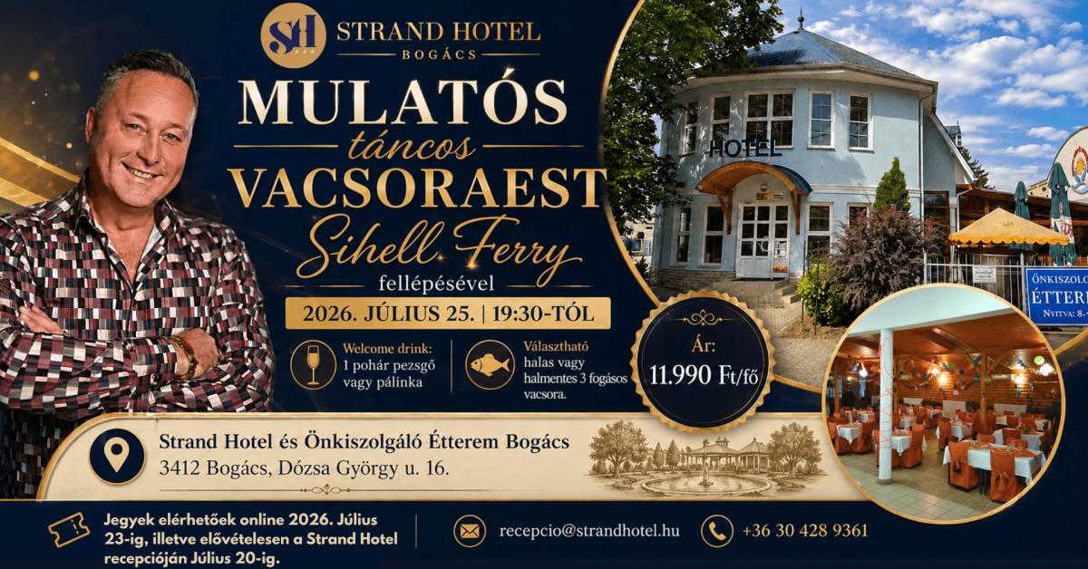 Mulatós táncos vacsoraest Sihell Ferry fellépésével cover image