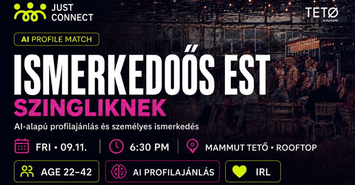 Just Connect Live Profile Match Ismerkedős est (22-42 éves kor) cover image
