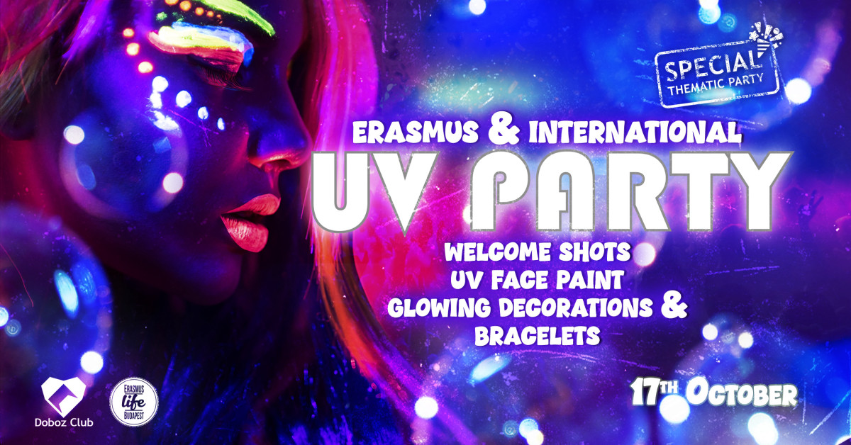 Erasmus & International UV PARTY by ELB @Doboz ✘ 17th Oct cover image